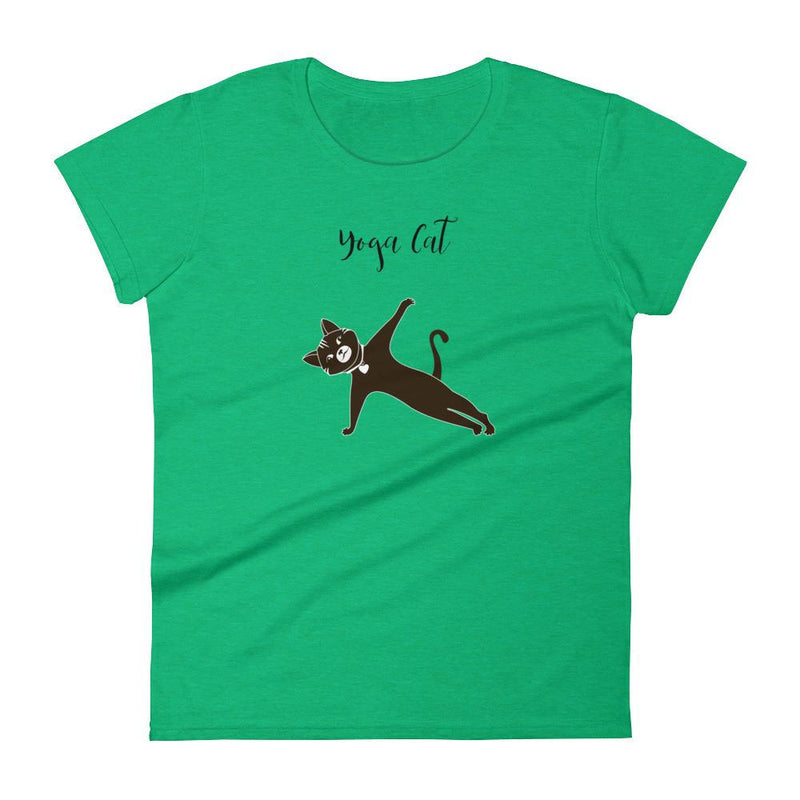 Yoga Cat "Side Plank' Women's Short Sleeve T-Shirt