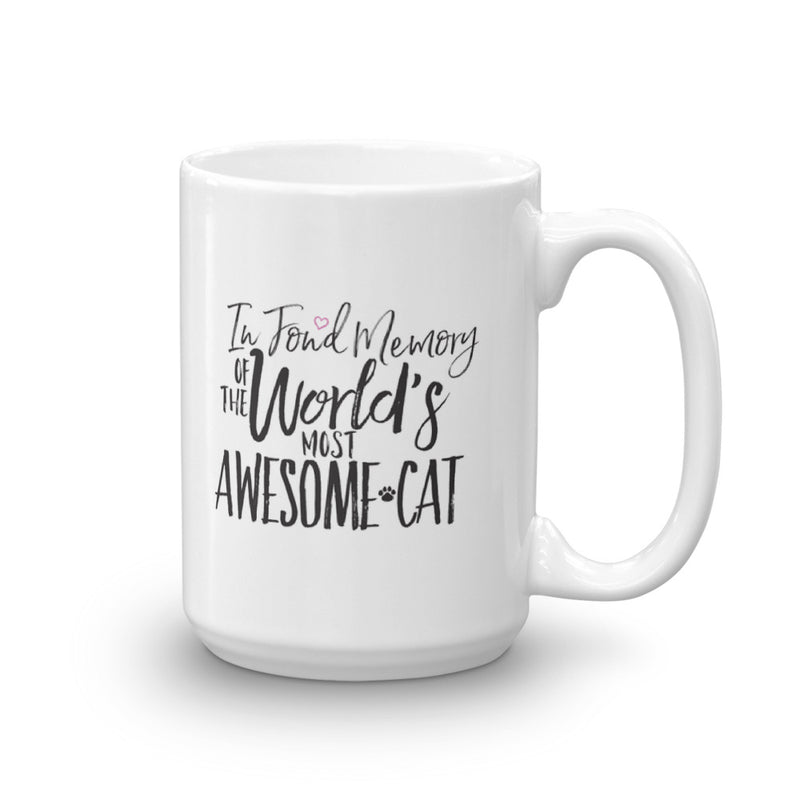 Floral Cat Most Awesome Cat Mug in Left View
