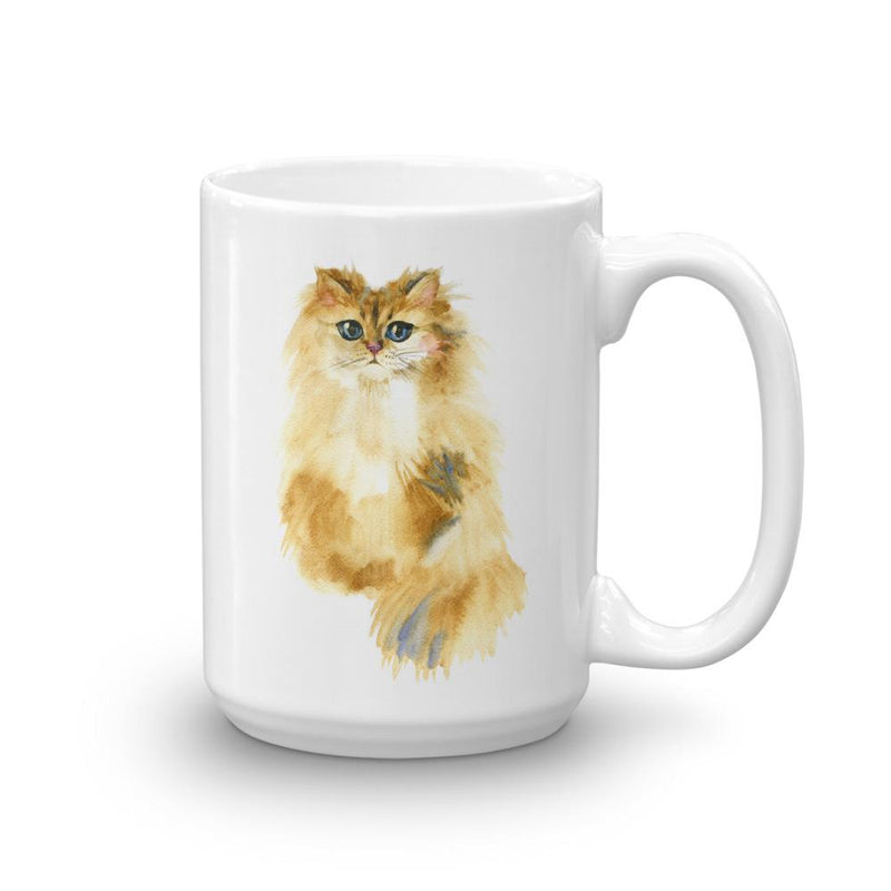 Color-Me Cat 'Persian Watercolor' Mug