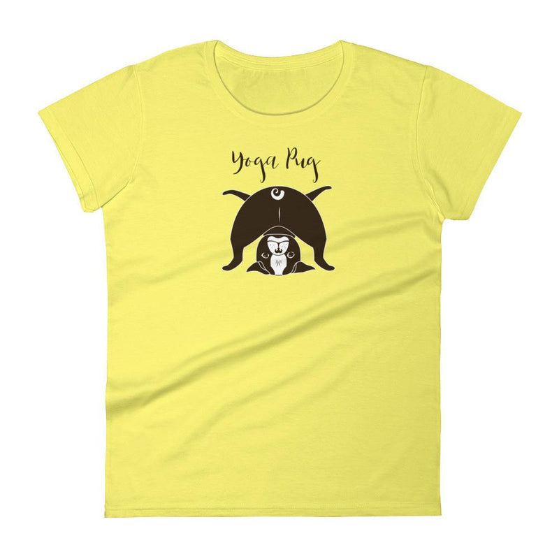 Yoga Pug 'Touch Toes' Women's Short Sleeve T-Shirt