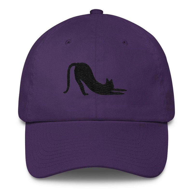 Yoga Cat 'Black Cat Stretch' Unstructured Cotton Cap