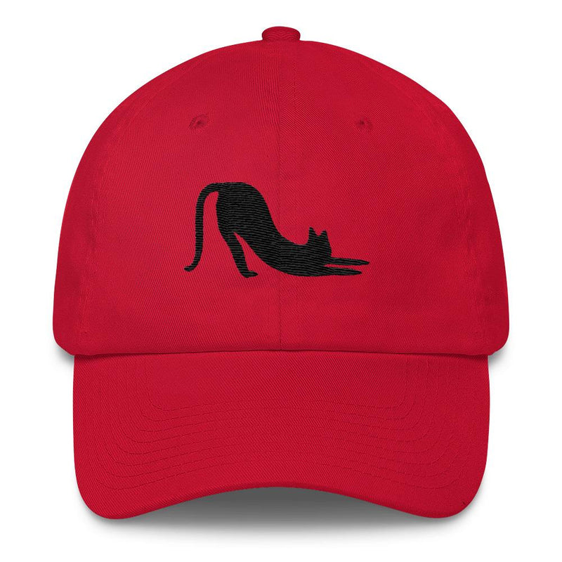 Yoga Cat 'Black Cat Stretch' Unstructured Cotton Cap