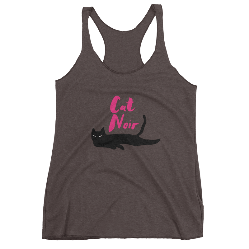 Cat noir cool tank for people who love black cats. Fierce black cat under the moon.