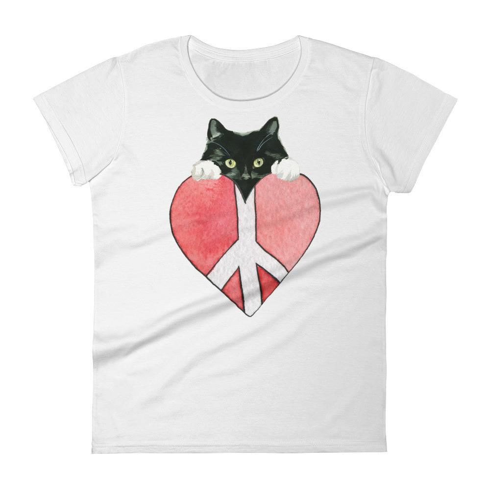 Peace Cat Women's Short Sleeve T-Shirt