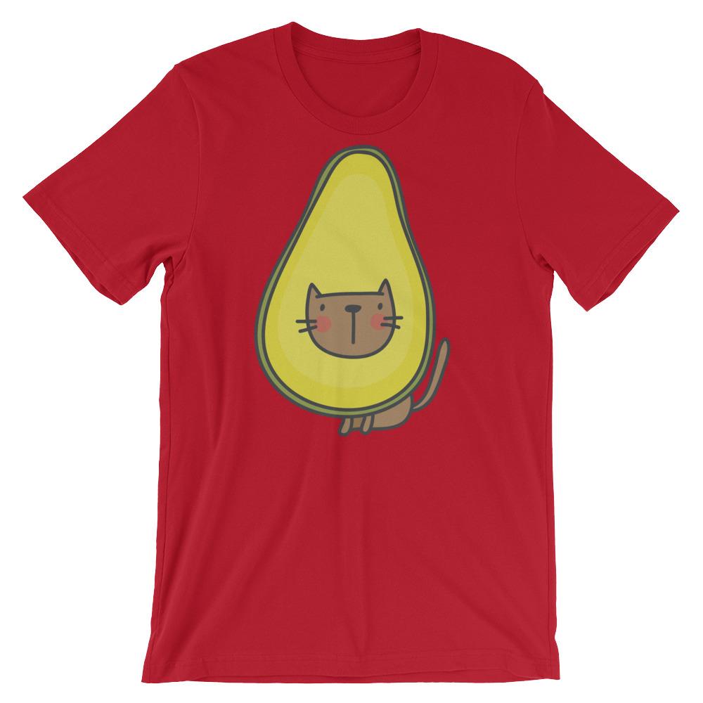 Summer Cat Avocado' Unisex Short Sleeve T-Shirt