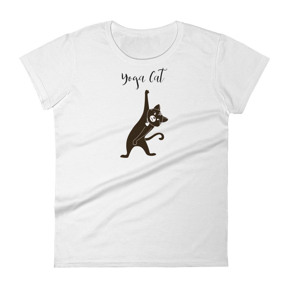 Yoga Cat 'Stretch' Women's Short Sleeve T-Shirt