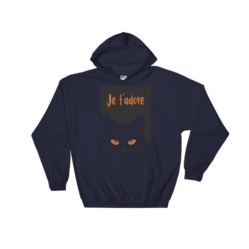 Inscrutable Cat 'Je T' Adore' Hooded Sweatshirt
