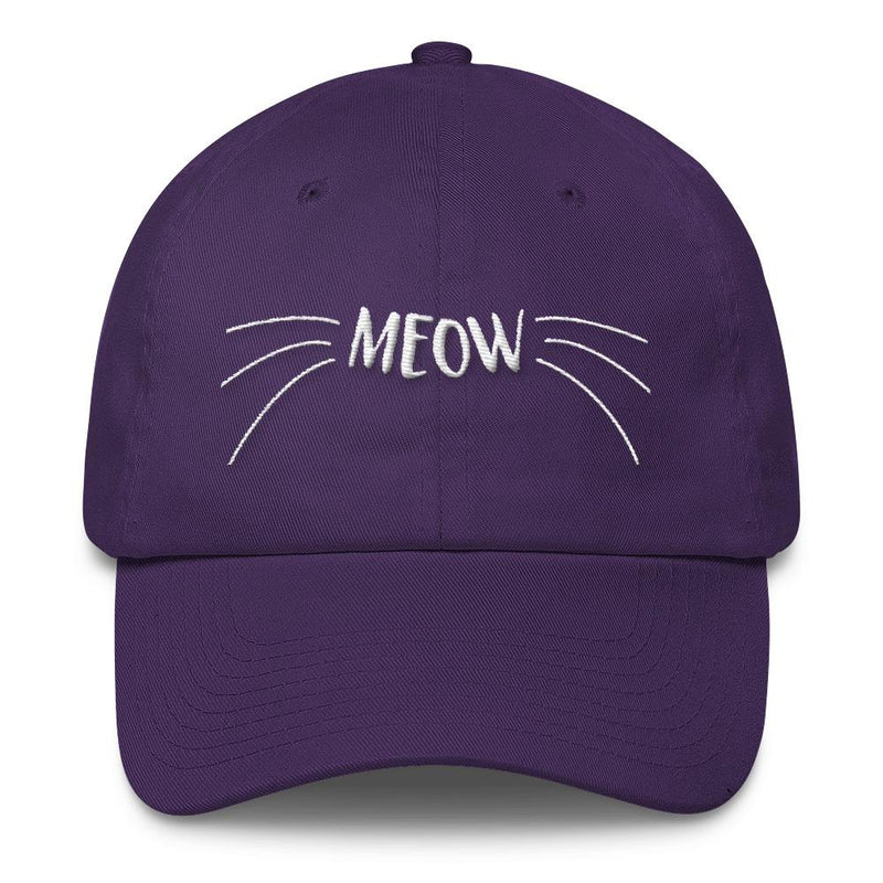 Wordy Cat 'Meow' Unstructured Cotton Cap