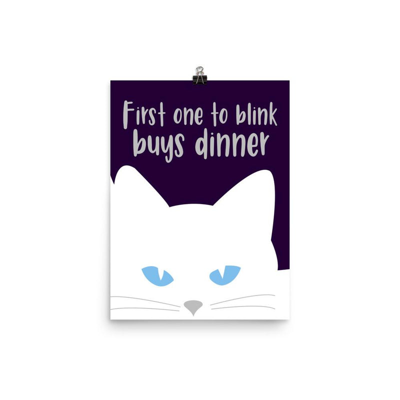 Inscrutable Cat 'Blink Midnight' Unframed Matt Poster