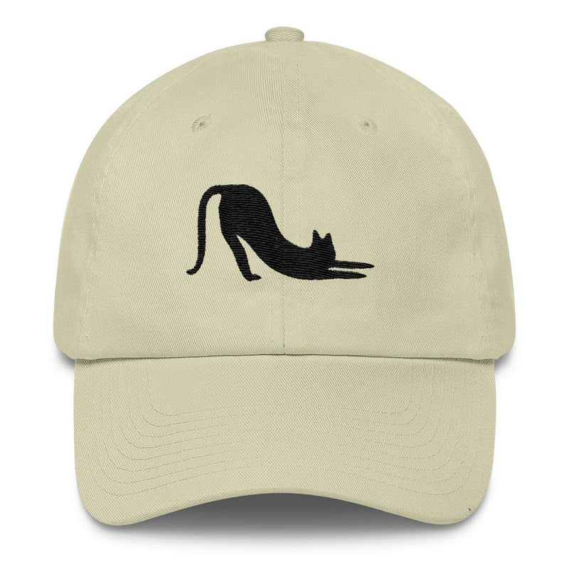Yoga Cat 'Black Cat Stretch' Unstructured Cotton Cap