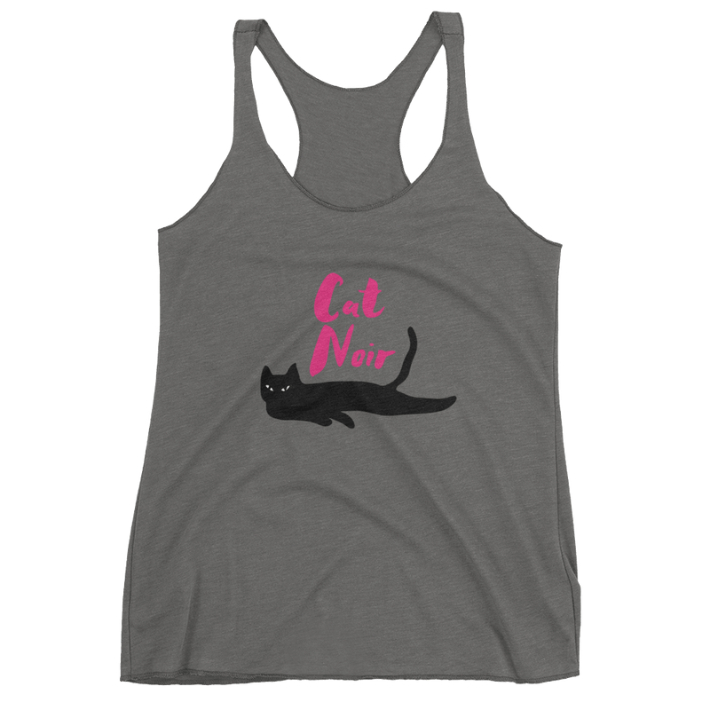 Cat noir cool tank for people who love black cats. Fierce black cat under the moon.