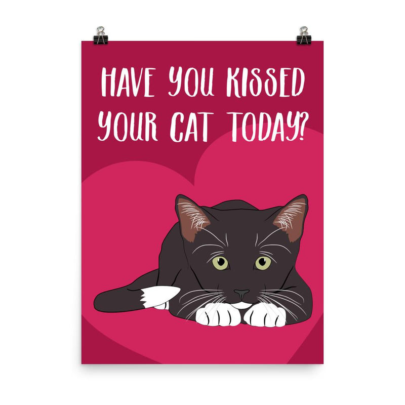 Catitude Cat 'Kiss' Unframed Matt Poster