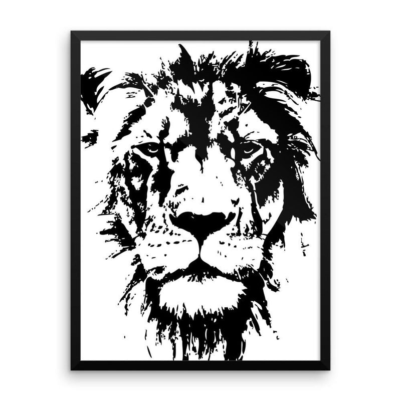Wild Cat 'Lion' Framed Matt Poster