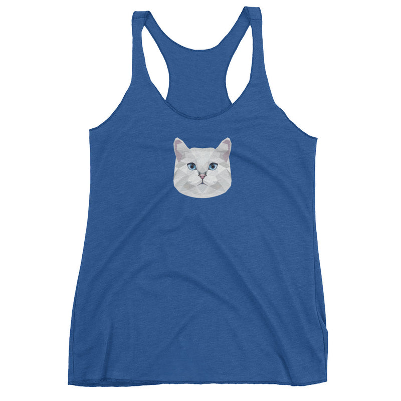 Color-Me Cat British Shorthair Women's Tank Top in Navy