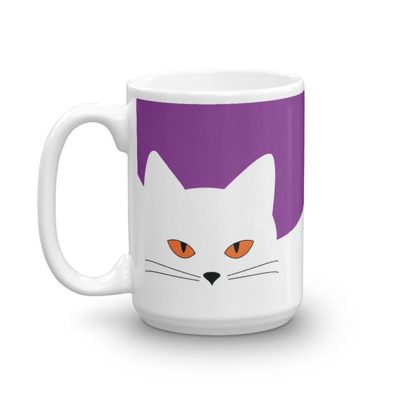 Inscrutable Cat Juicy Fruity Plum Mug Left Side View in 15oz