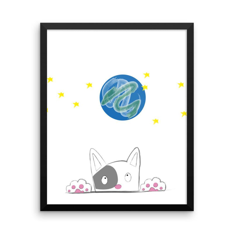 Rascal Cat 'Space' Framed Matt Poster