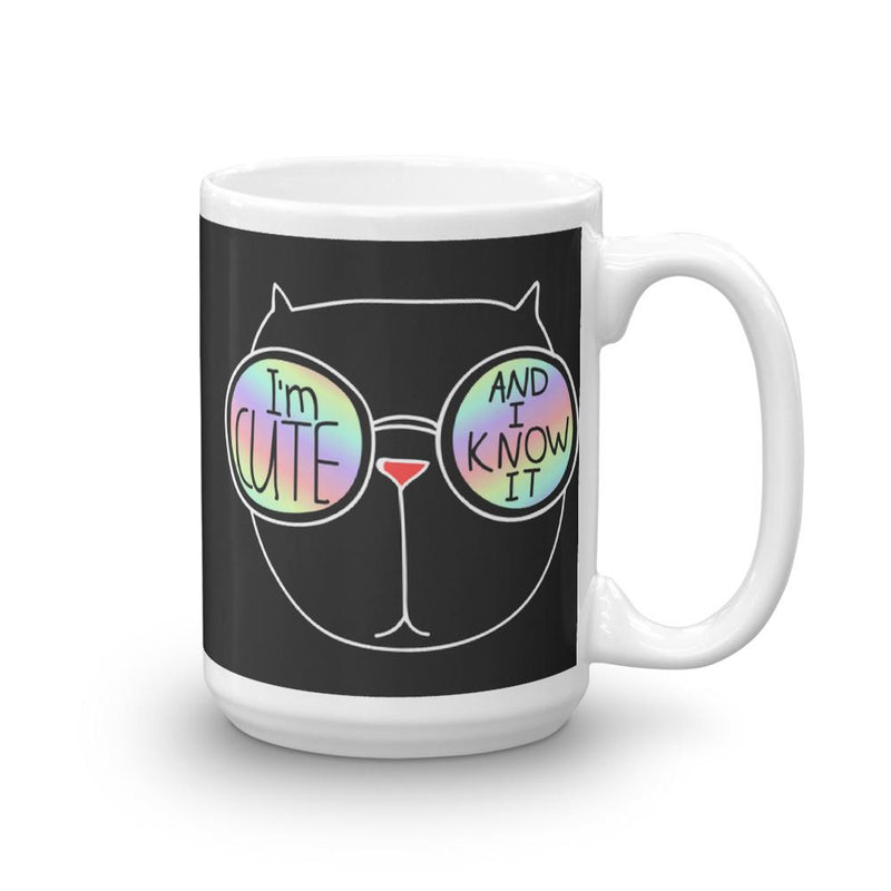 Summer Cat 'I'm Cute' Mug