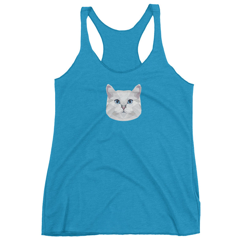 Color-Me Cat British Shorthair Women's Tank Top in Blue