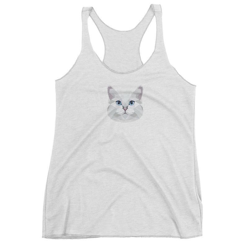 Color-Me Cat British Shorthair Women's Tank Top in White