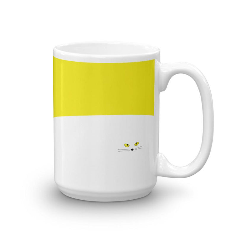 Inscrutable Cat Juicy Fruity Banana Mug Right Side View in 15oz