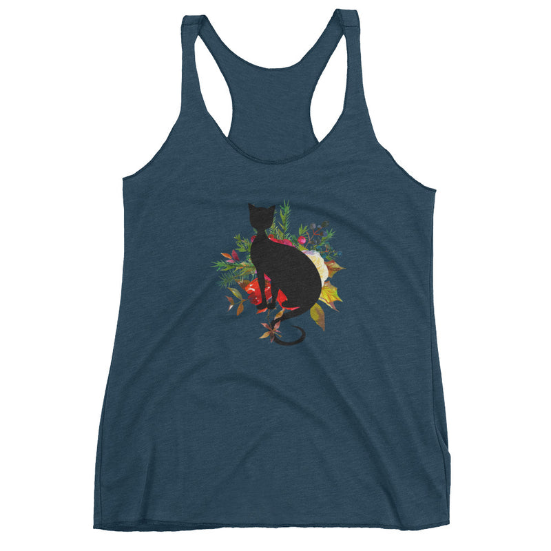 Floral Cat 'In Loving Memory Calvados Flavor' Women's Tank Top