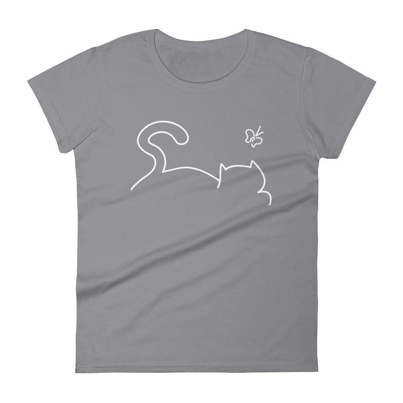 Minimalist Cat 'Recline' Women's Short Sleeve T-Shirt