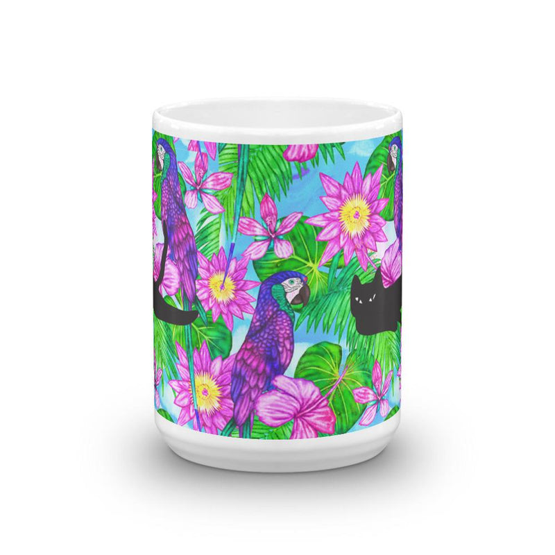 Cat Noir Aloha Mug in Middle View 15oz