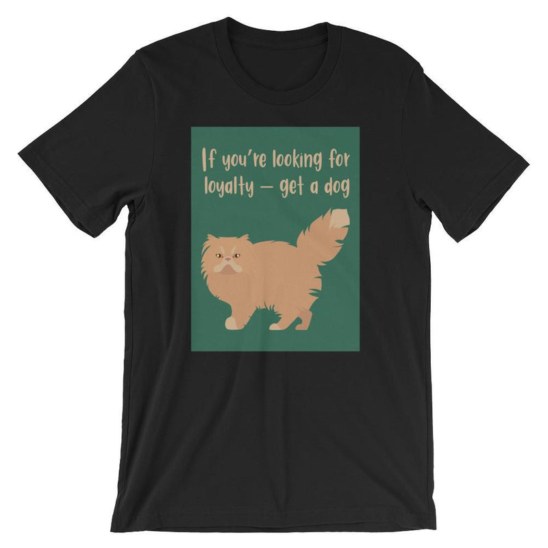 Catitude Cat 'Get A Dog' Unisex Short Sleeve T-Shirt