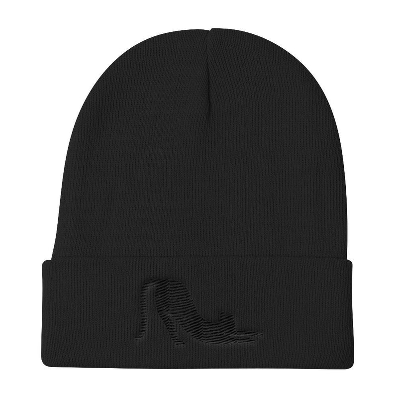 Yoga Cat 'Black Cat Stretch' Knit Beanie