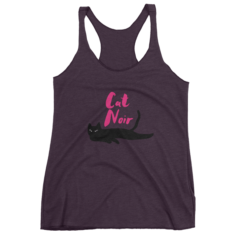 Cat noir cool tank for people who love black cats. Fierce black cat under the moon.