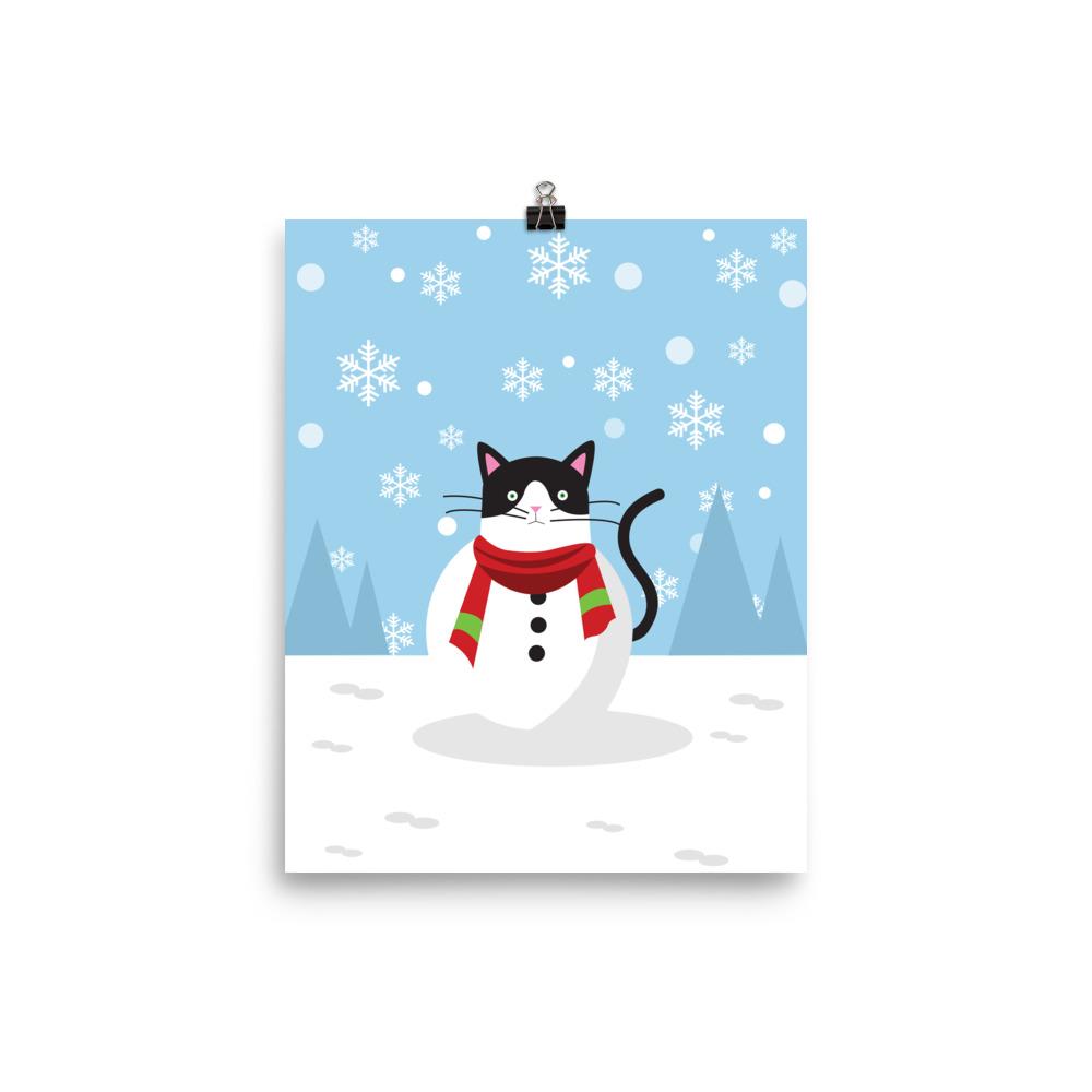 Cosmo Cat 'Snowy' Unframed Matt Poster