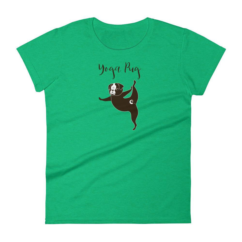 Yoga Pug 'Tippy Toes' Women's Short Sleeve T-Shirt