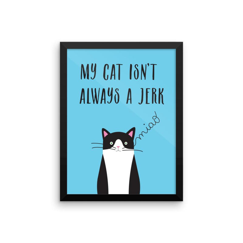 Cosmo Cat 'Jerk' Framed Matt Poster