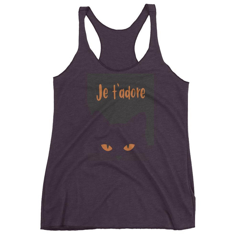 Inscrutable Cat 'Je T'Adore' Women's Tank Top