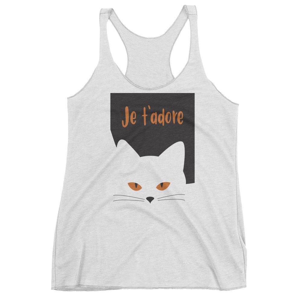 Inscrutable Cat 'Je T'Adore' Women's Tank Top