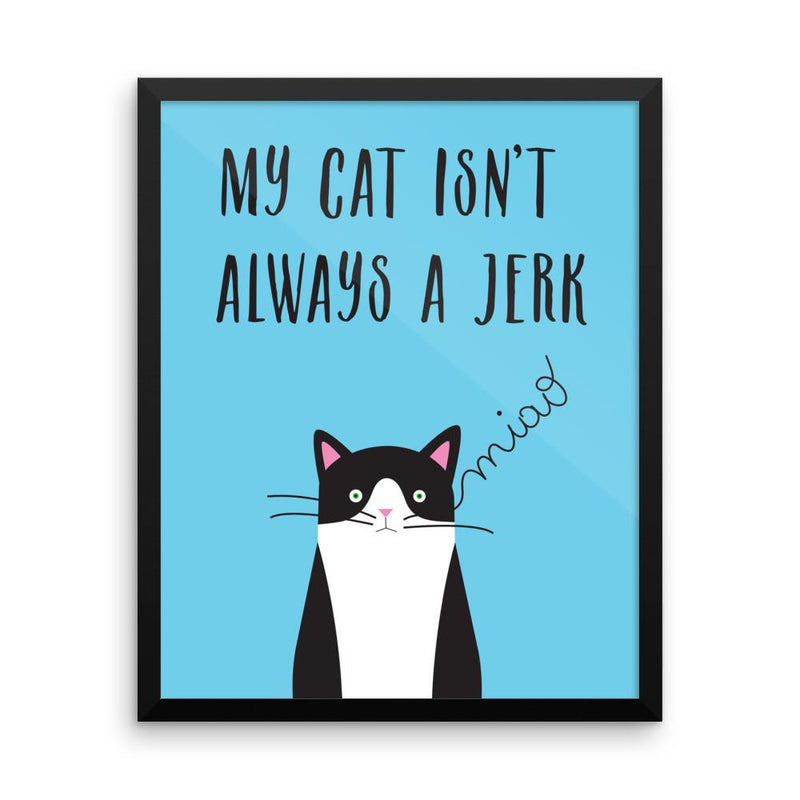 Cosmo Cat 'Jerk' Framed Matt Poster