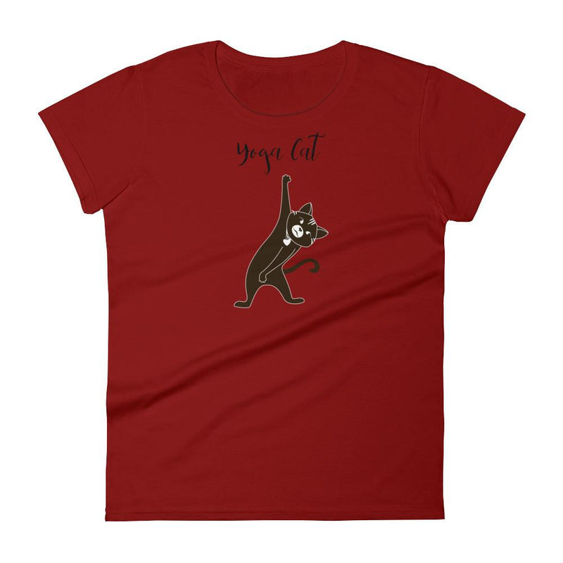Yoga Cat 'Stretch' Women's Short Sleeve T-Shirt