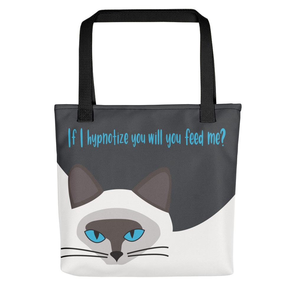 siamese cat tote bag