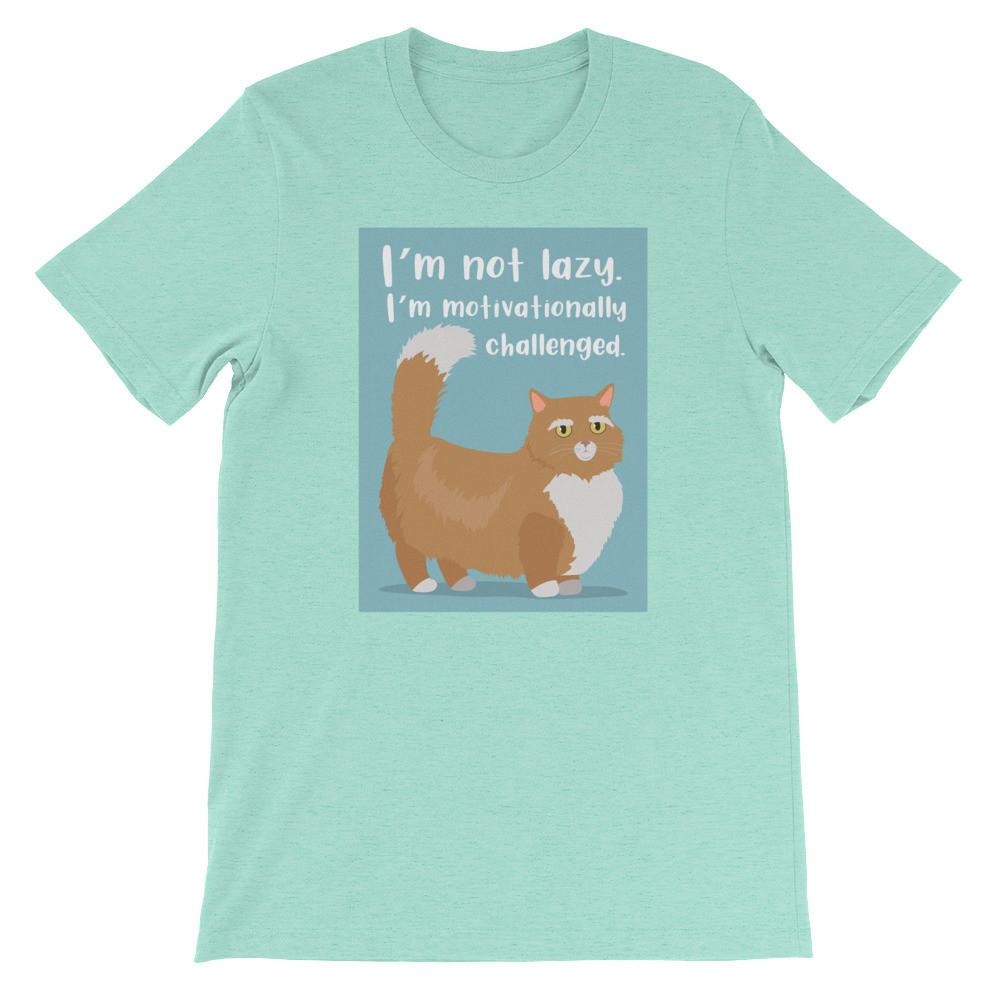 Catitude Cat 'Not Lazy' Unisex Short Sleeve T-Shirt