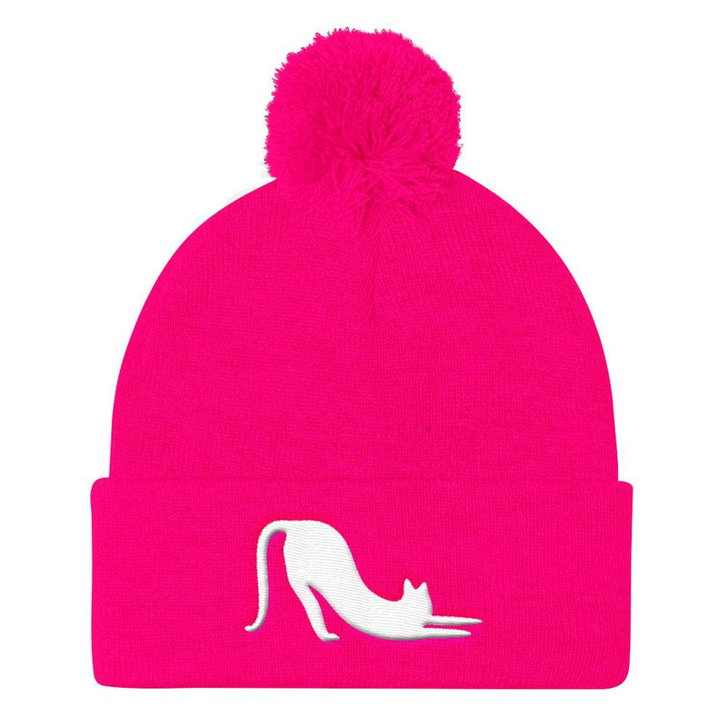Yoga Cat 'Cat Stretch' Pom Pom Knit Hat