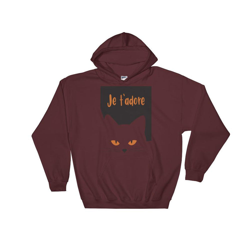 Inscrutable Cat 'Je T' Adore' Hooded Sweatshirt