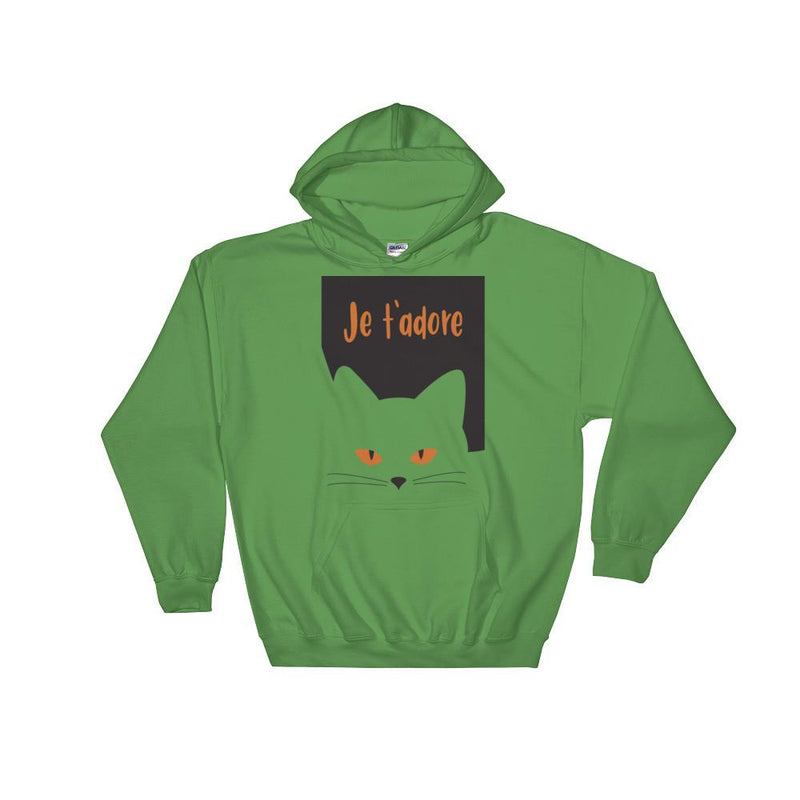 Inscrutable Cat 'Je T' Adore' Hooded Sweatshirt