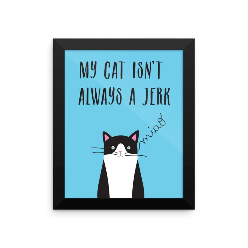 Cosmo Cat 'Jerk' Framed Matt Poster