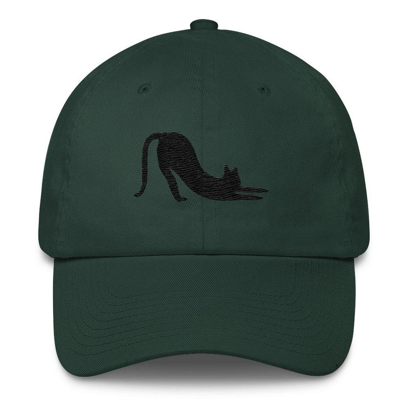 Yoga Cat 'Black Cat Stretch' Unstructured Cotton Cap