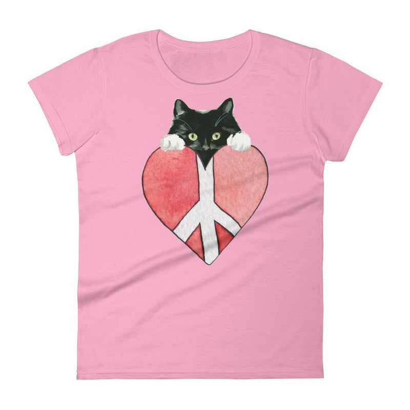 Peace Cat Women's Short Sleeve T-Shirt