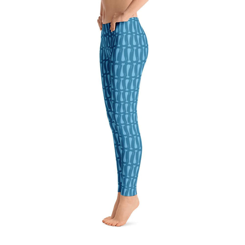 pattern cat skinny cat blue leggings for cat lovers