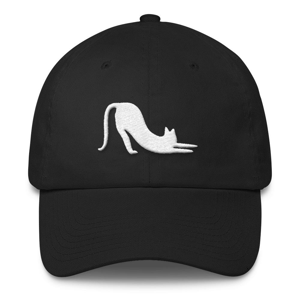 Yoga Cat 'Cat Stretch' Unstructured Cotton Cap