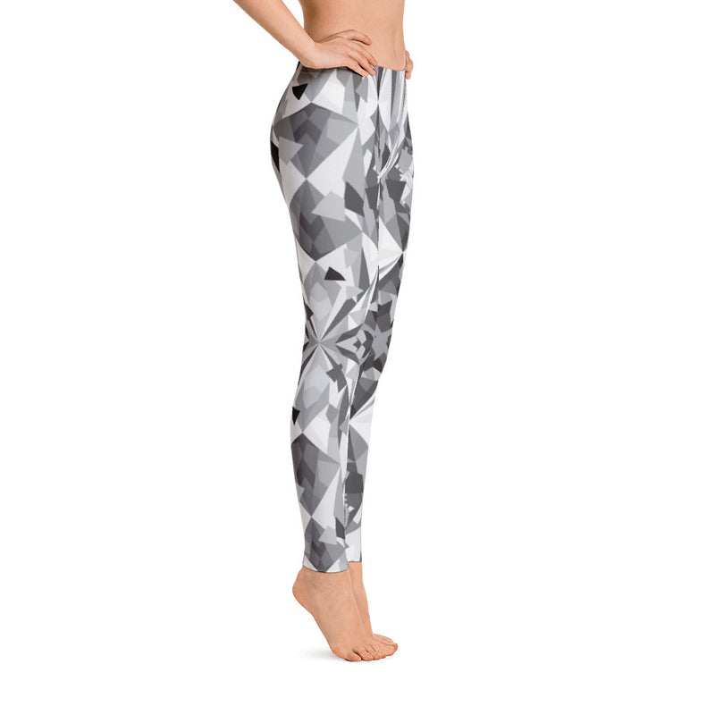 Color-Me Cat Polyart Black Leggings in Left View