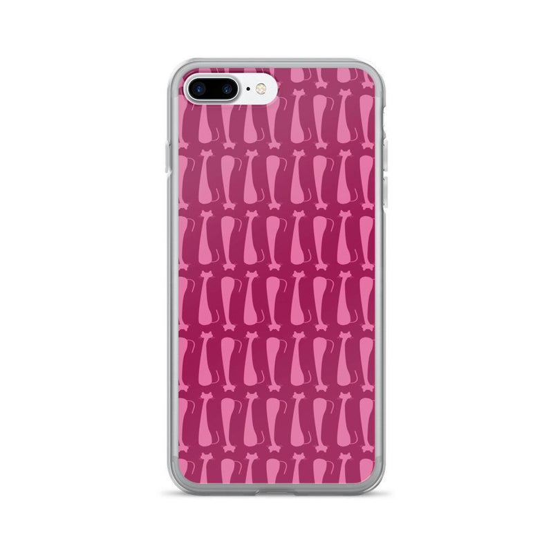 Pattern Cat 'Skinny Cat Pink' iPhone 7/7 Plus Case