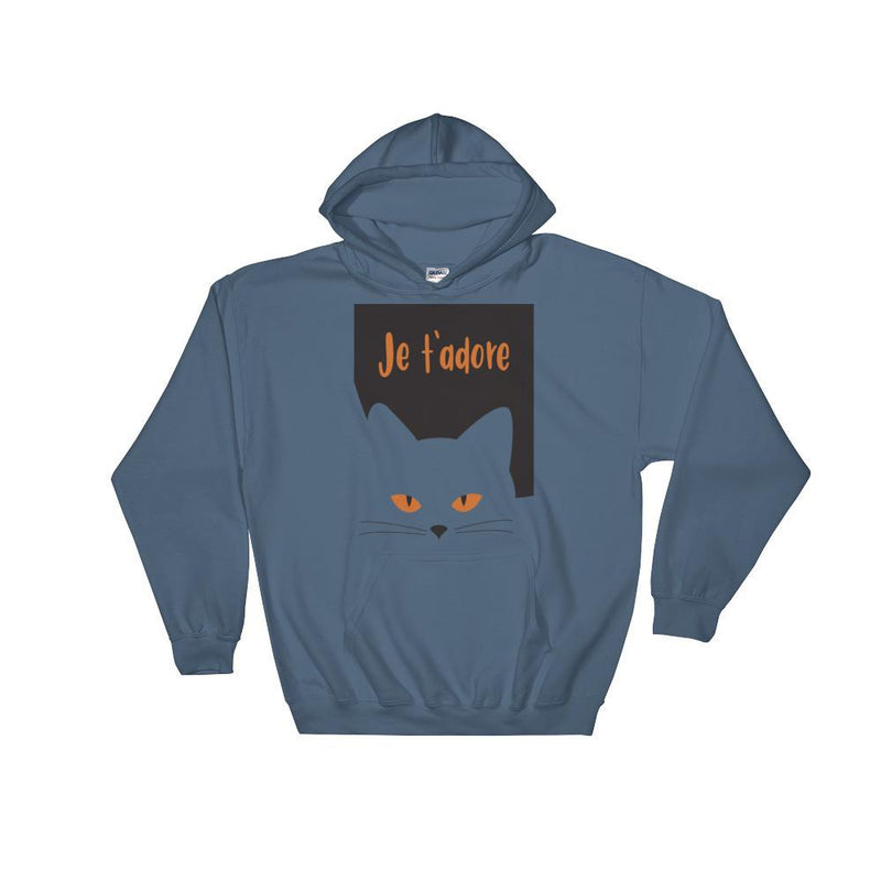 Inscrutable Cat 'Je T' Adore' Hooded Sweatshirt